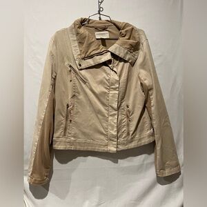 Anthropologie Marrakech Khaki Utility Jacket for Women Cotton Lyocell